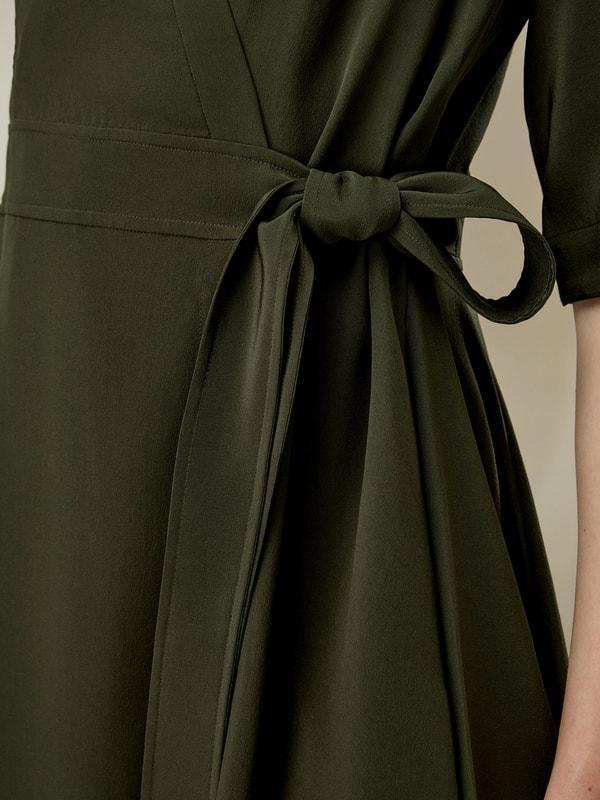 Front Tie Wrap Dress Product Image