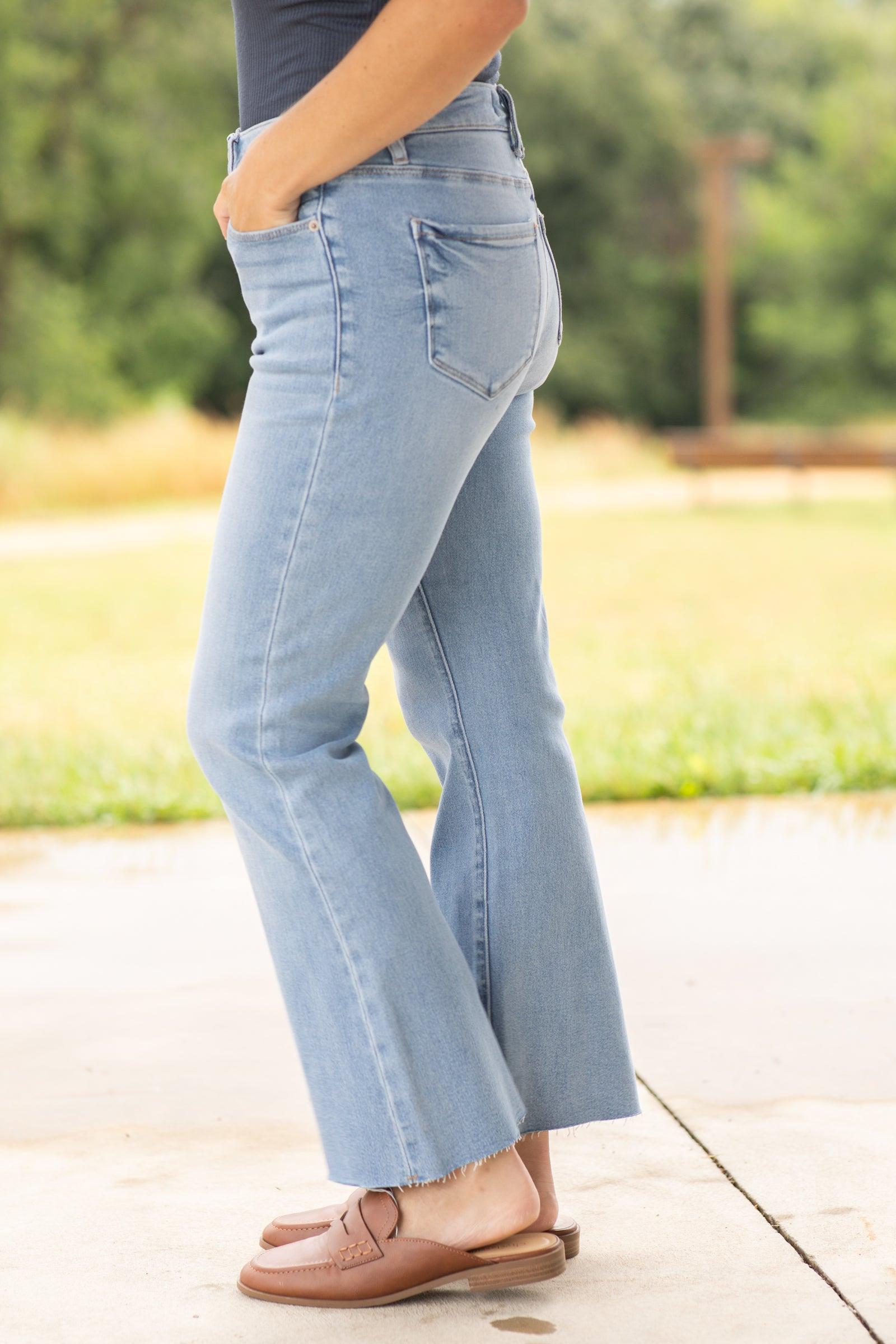 Mica Tummy Tuck High Rise Cropped Flare Jean Product Image