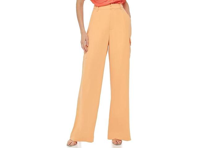 DKNY Frosted Twill Trousers (Canteloupe) Women's Casual Pants Product Image