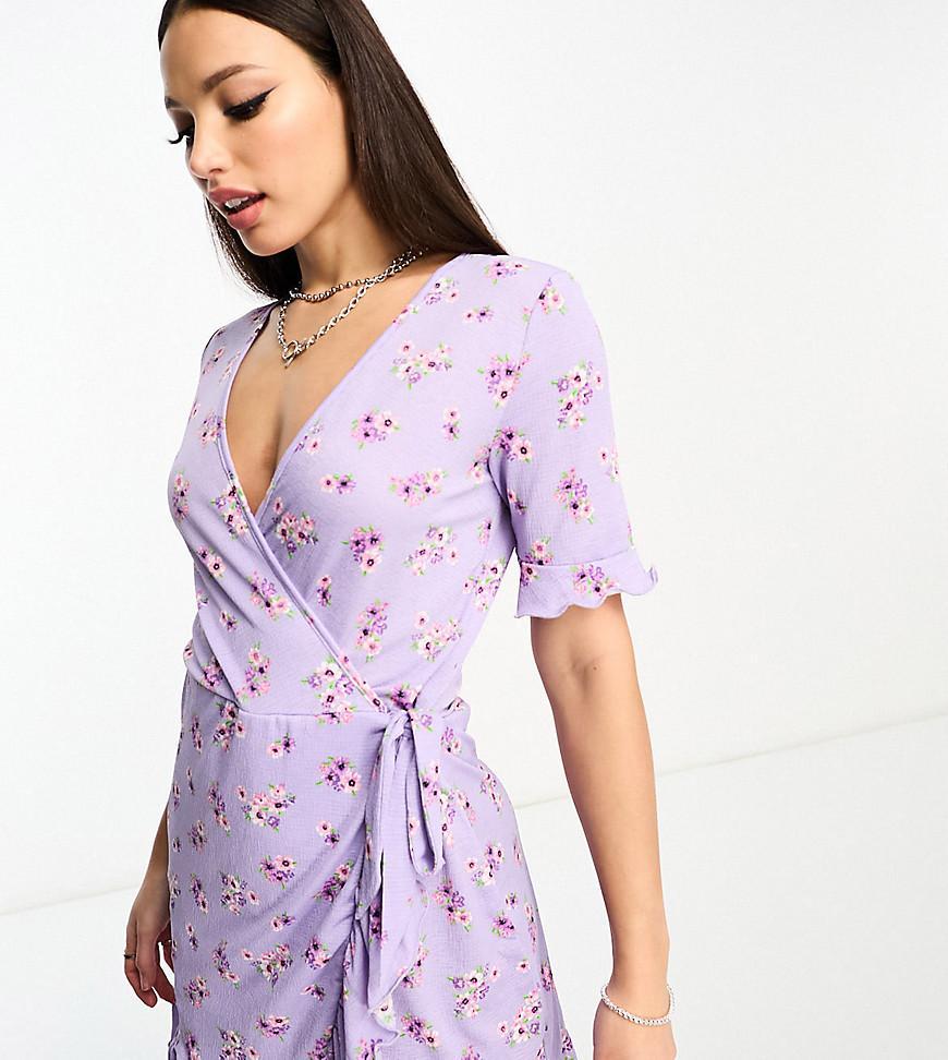 JDY Tall exclusive wrap mini tea dress Product Image