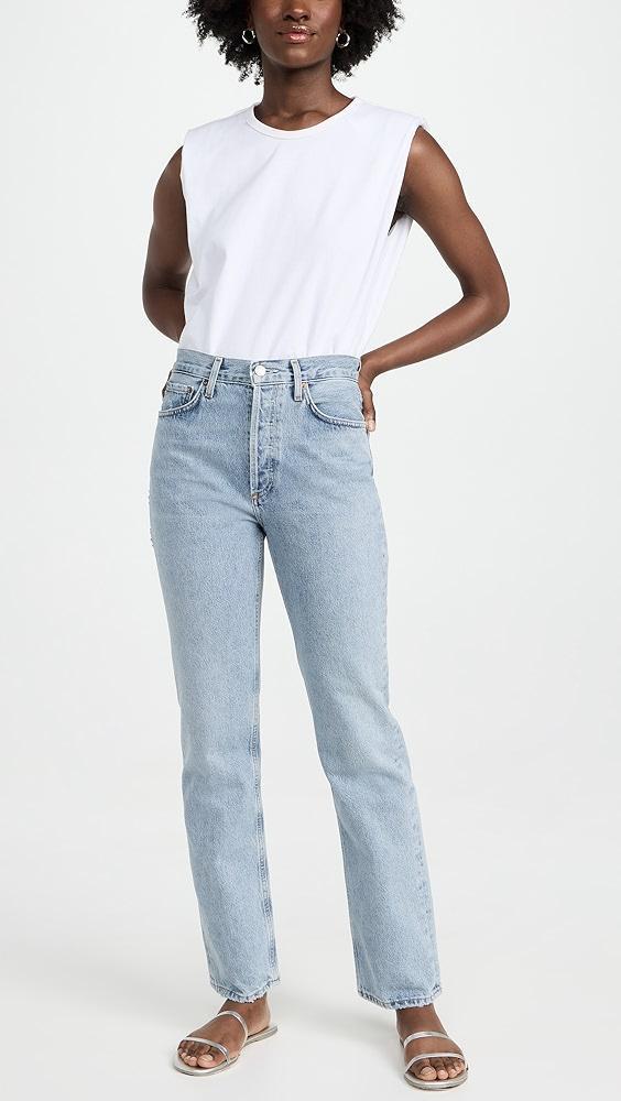 AGOLDE Lana Mid Rise Straight Jeans | Shopbop Product Image