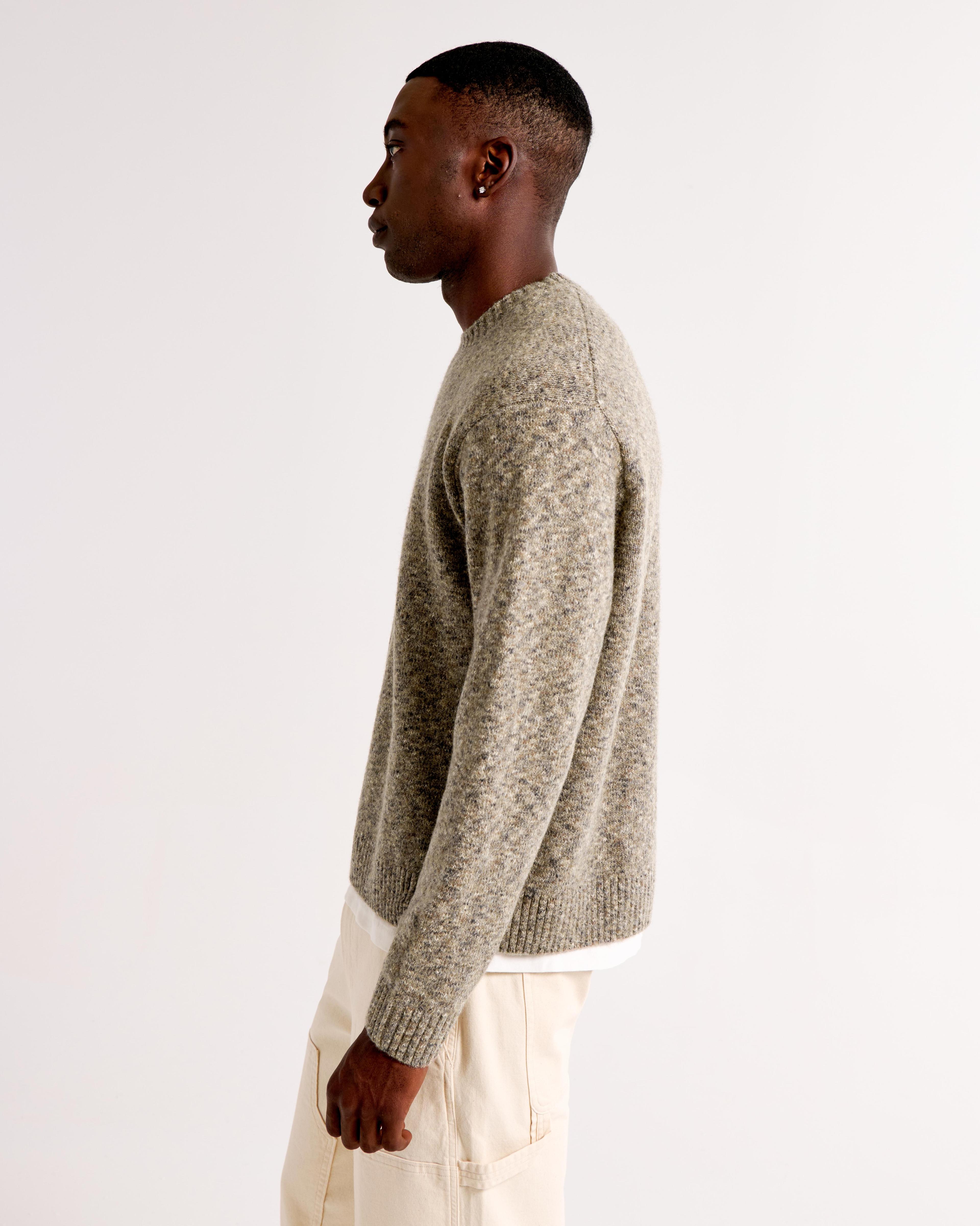 Oversized Marled Crew Sweater Product Image