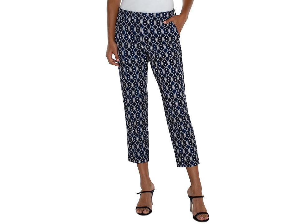 Liverpool Los Angeles Kelsey Batik Print Crop Slim Stretch Suiting Trousers product image