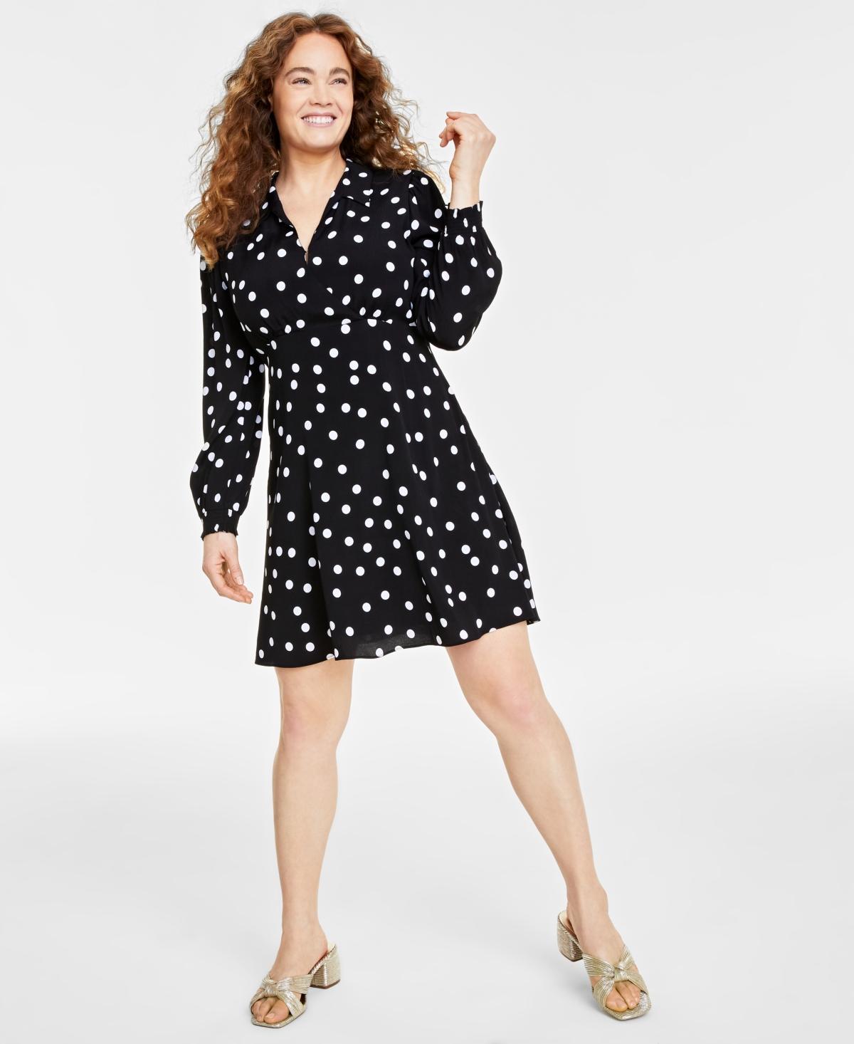 Womens Print Collared Mini Dress, Created for Macys Product Image