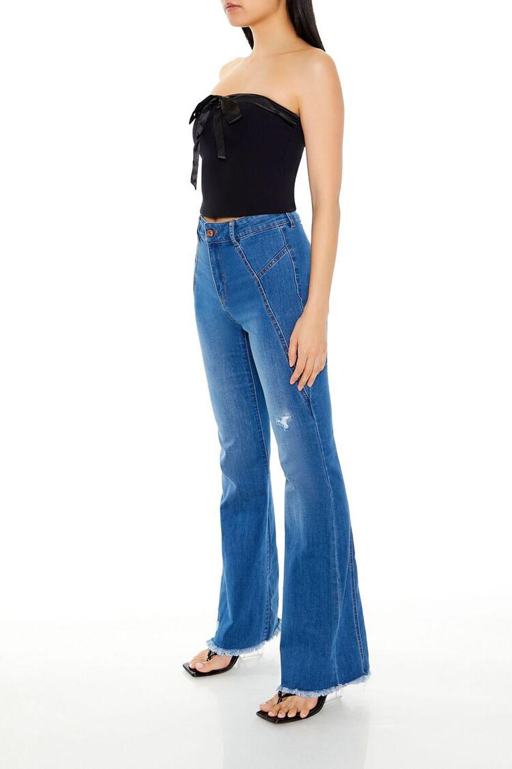 Frayed High-Rise Flare Jeans | Forever 21 Product Image