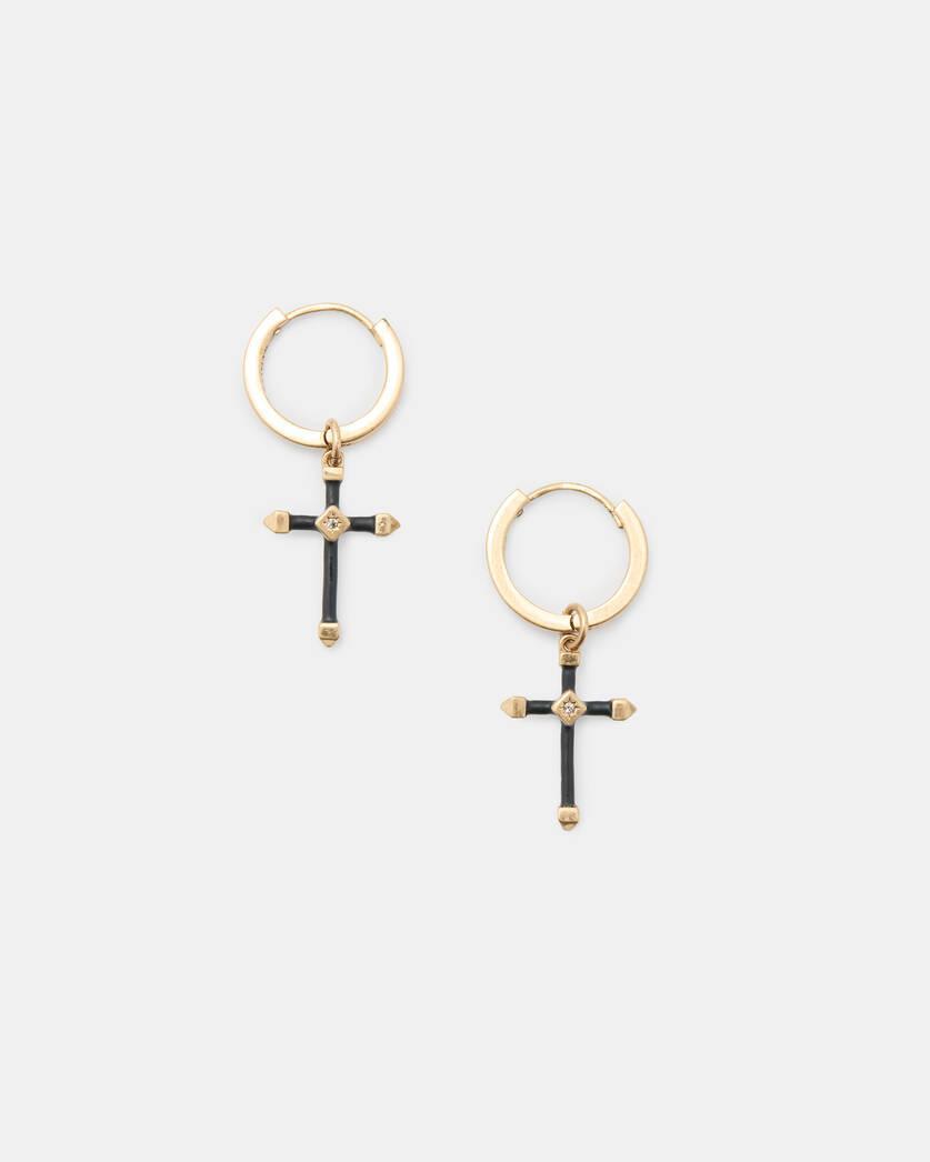 Lyra Cross Hoop Earrings Product Image