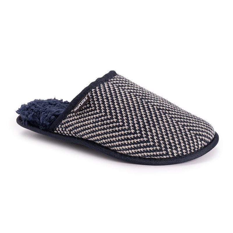 MUK LUKS Gavin Mens Scuff Slippers Grey Heather Gray Product Image