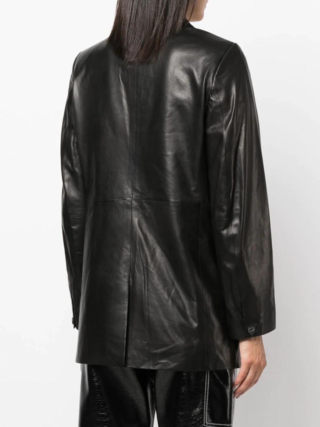 Lambskin Single-breasted Blazer In Black Product Image