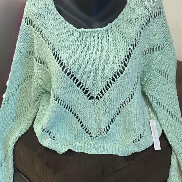 Open Weave Knit Sweater Product Image