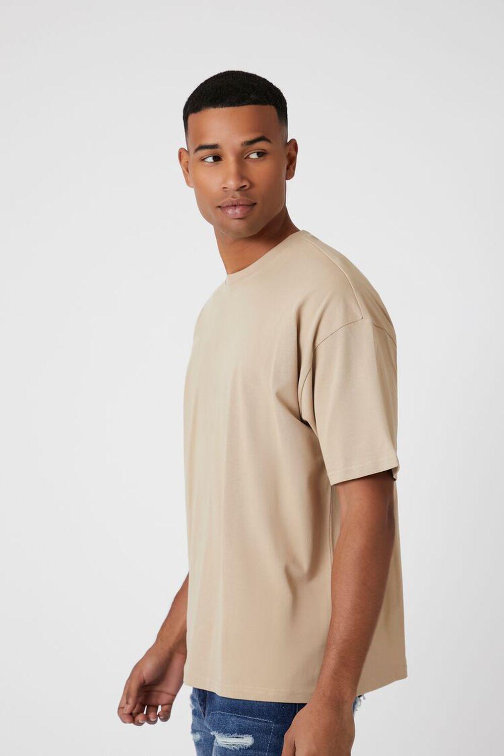 Oversized Cotton Crew Tee | Forever 21 Product Image