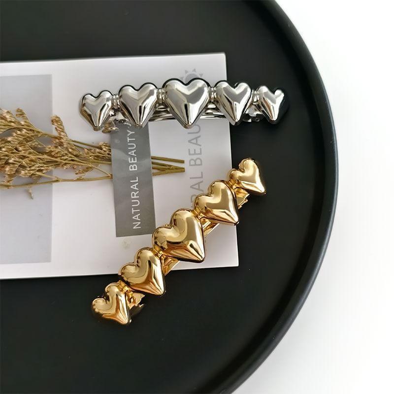 Polished Heart Alloy Hair Clip Product Image