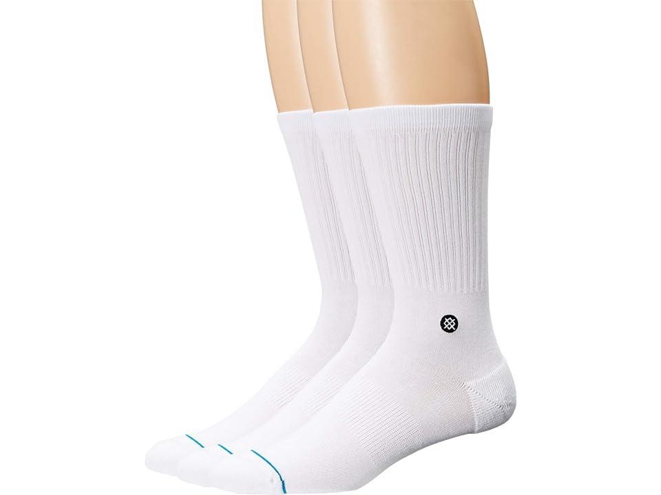 Stance Icon 3-Pack Men's Crew Cut Socks Shoes Product Image