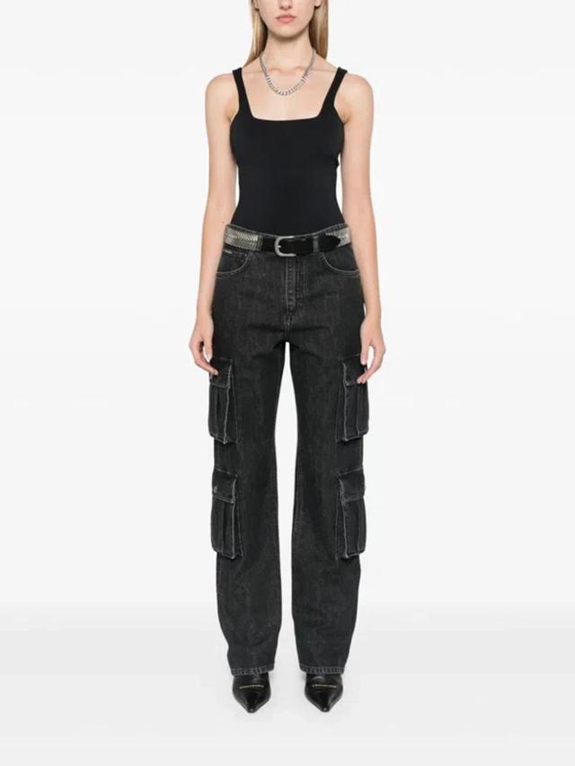 DOLCE & GABBANA Cargo Trousers Featuring Wide Leg And Pockets In Black Product Image