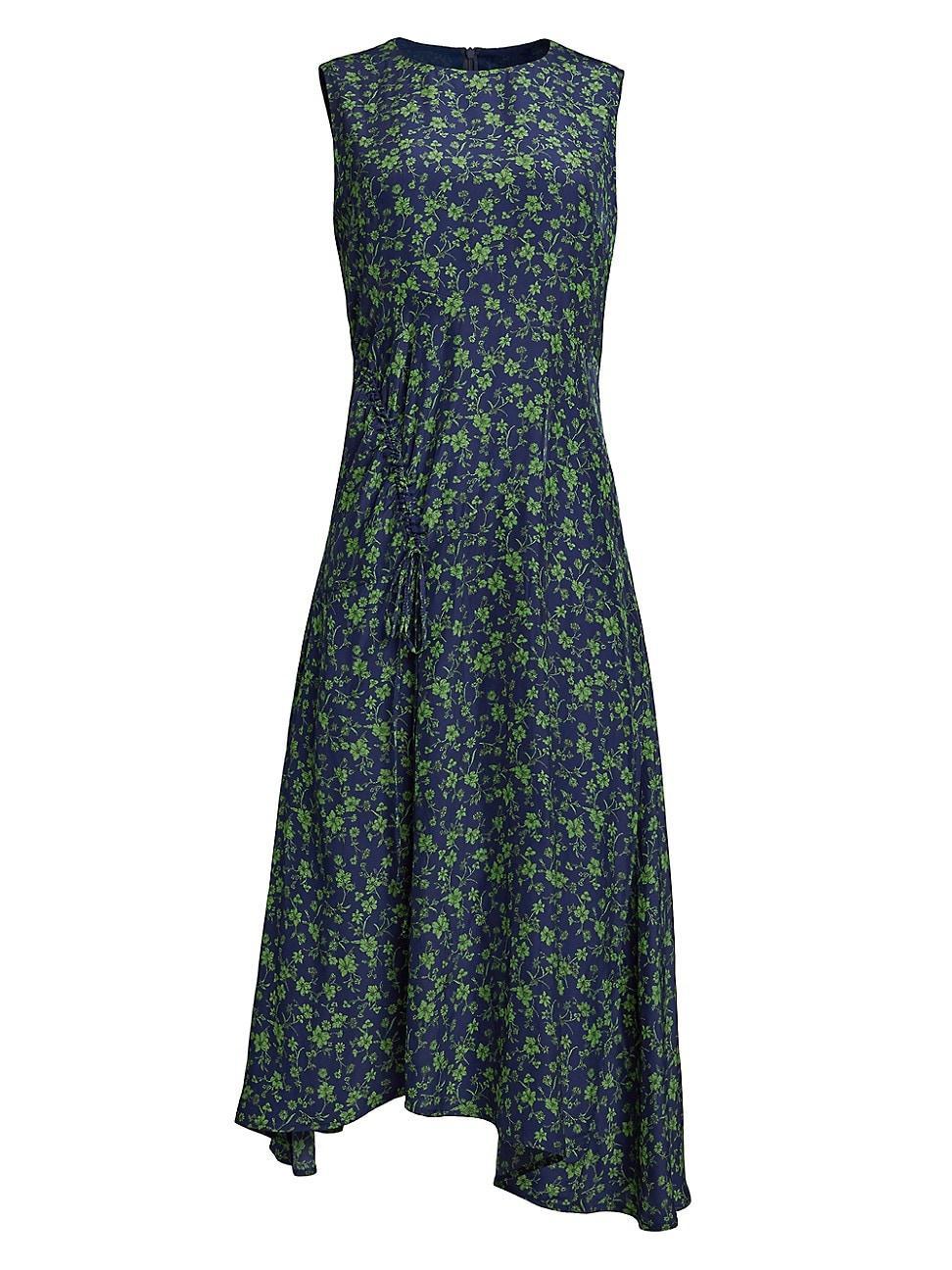 Womens Lara Floral Drawstring Midi-Dress Product Image