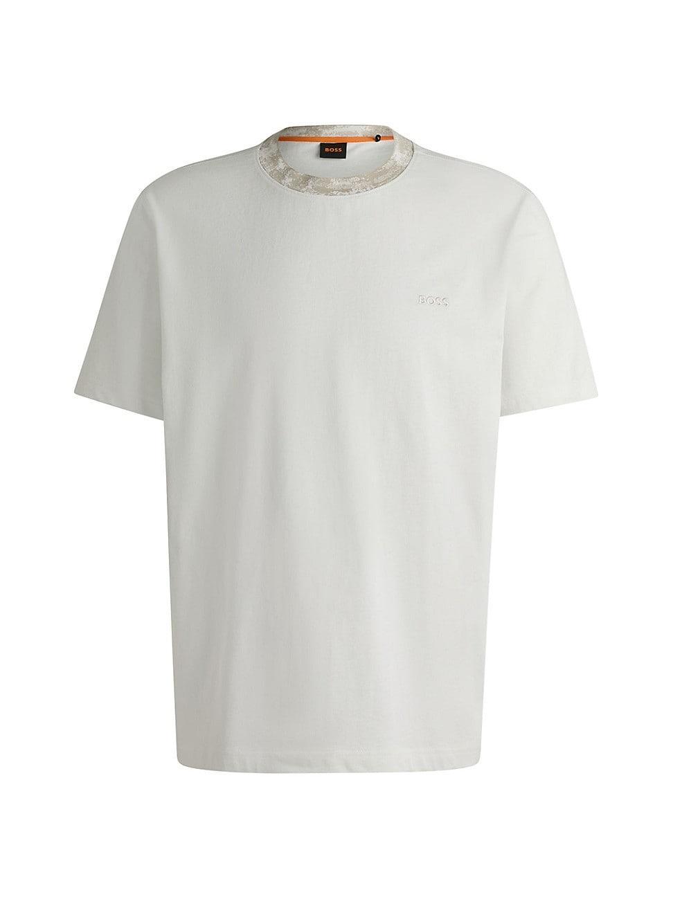 Mens Cotton Jersey T-Shirt with Logo Detail Product Image