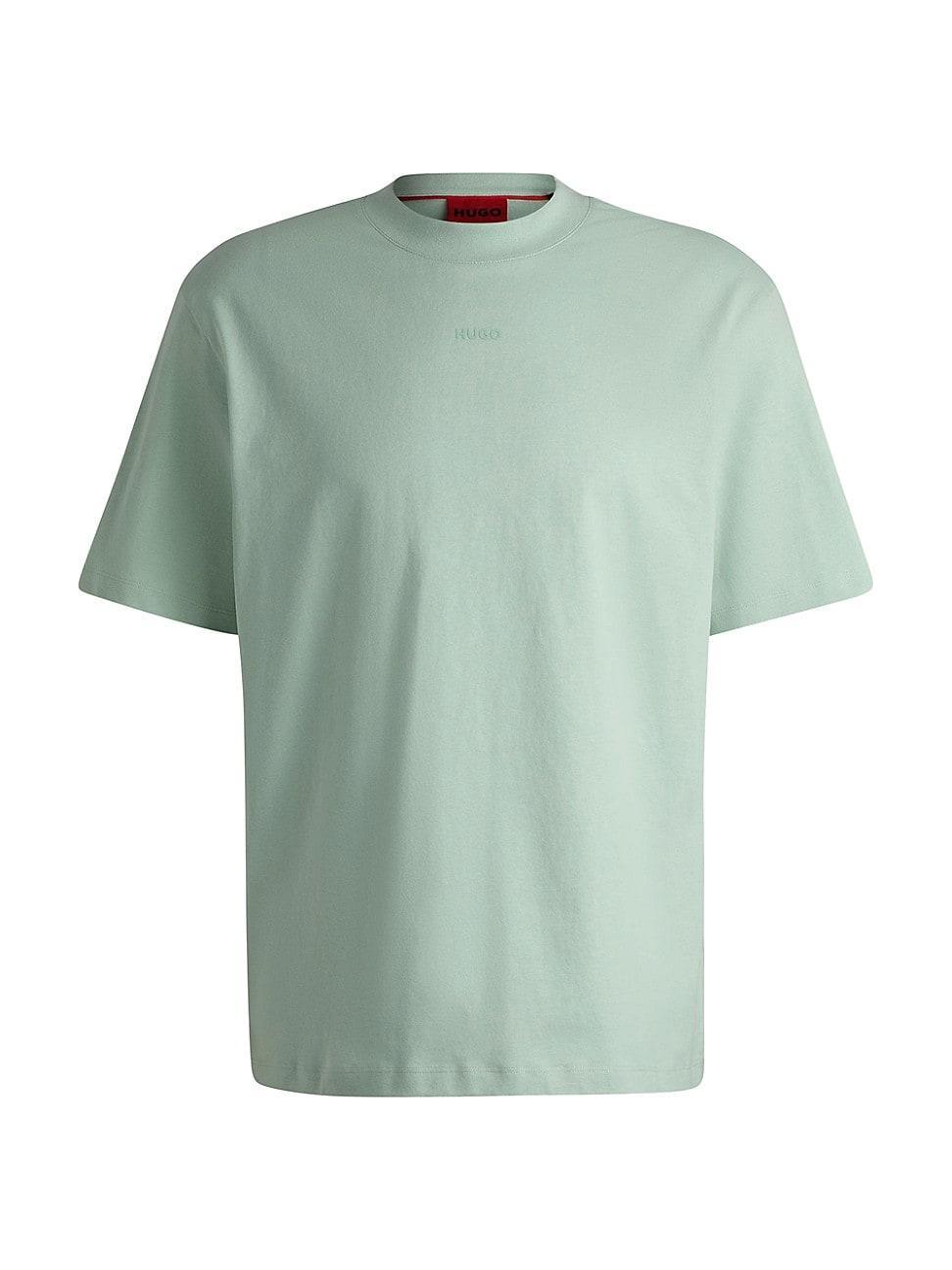 Mens Cotton-Jersey Relaxed-Fit T-Shirt with Logo Print Product Image