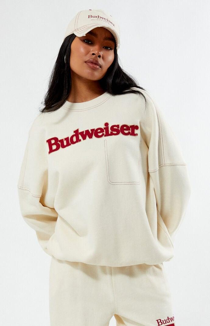 Budweiser Women's By PacSun Simple Stitch Pocket Crew Neck Sweatshirt Product Image