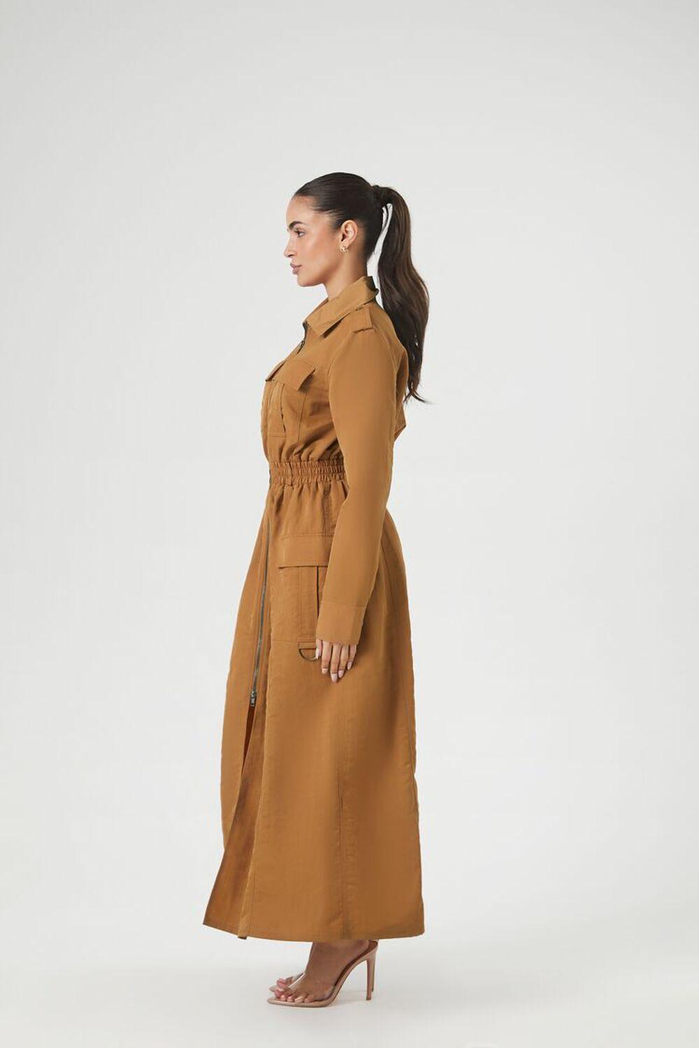 Long-Sleeve Maxi Shirt Dress | Forever 21 Product Image