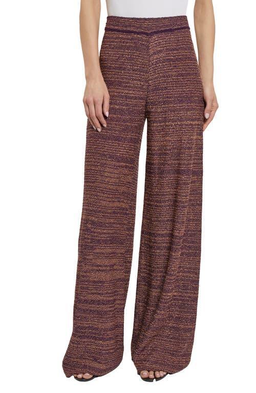 Misook Tweed Knit Wide Leg Pants Product Image