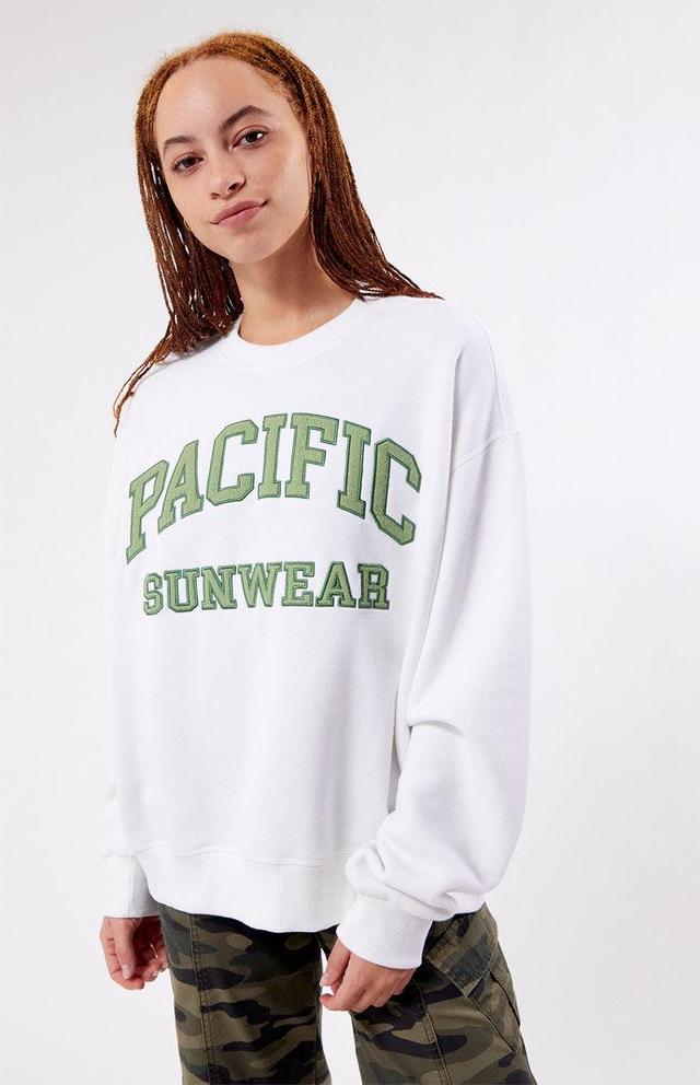 Women's Pacific Sunwear Arch Crew Neck Sweatshirt Product Image