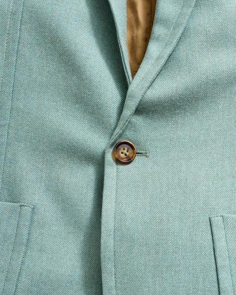 Wool Peak Lapel One Button Blazer -  Product Image