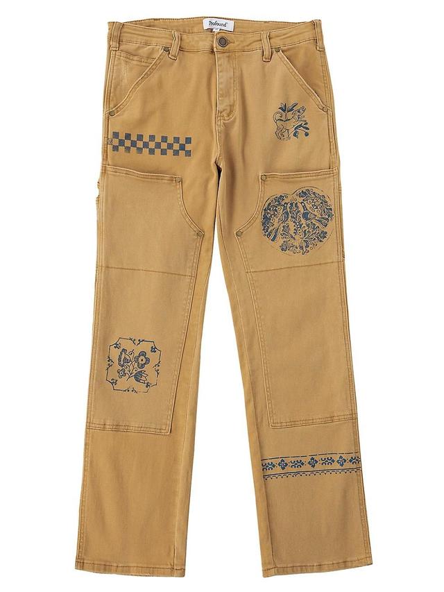 Mens Handart Printed Jeans Product Image