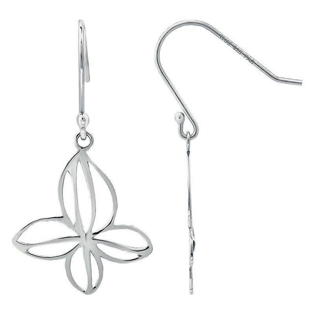 Aleure Precioso Freeform Drop Fishhook Earrings, Womens, Silver Product Image