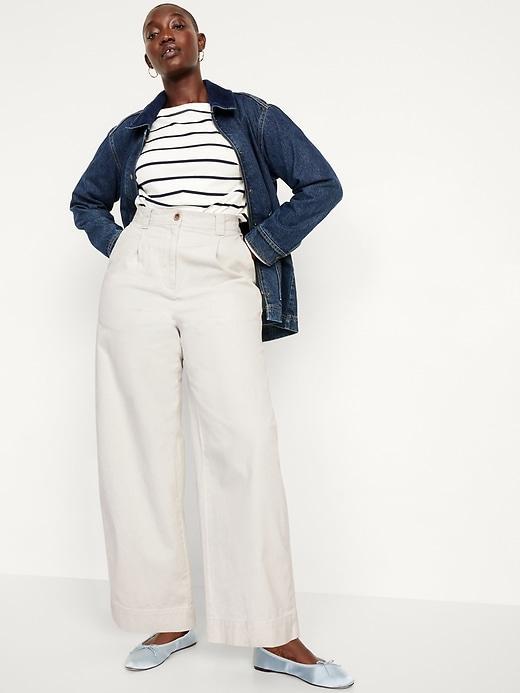 Extra High-Waisted Barrel Wide-Leg Pants Product Image