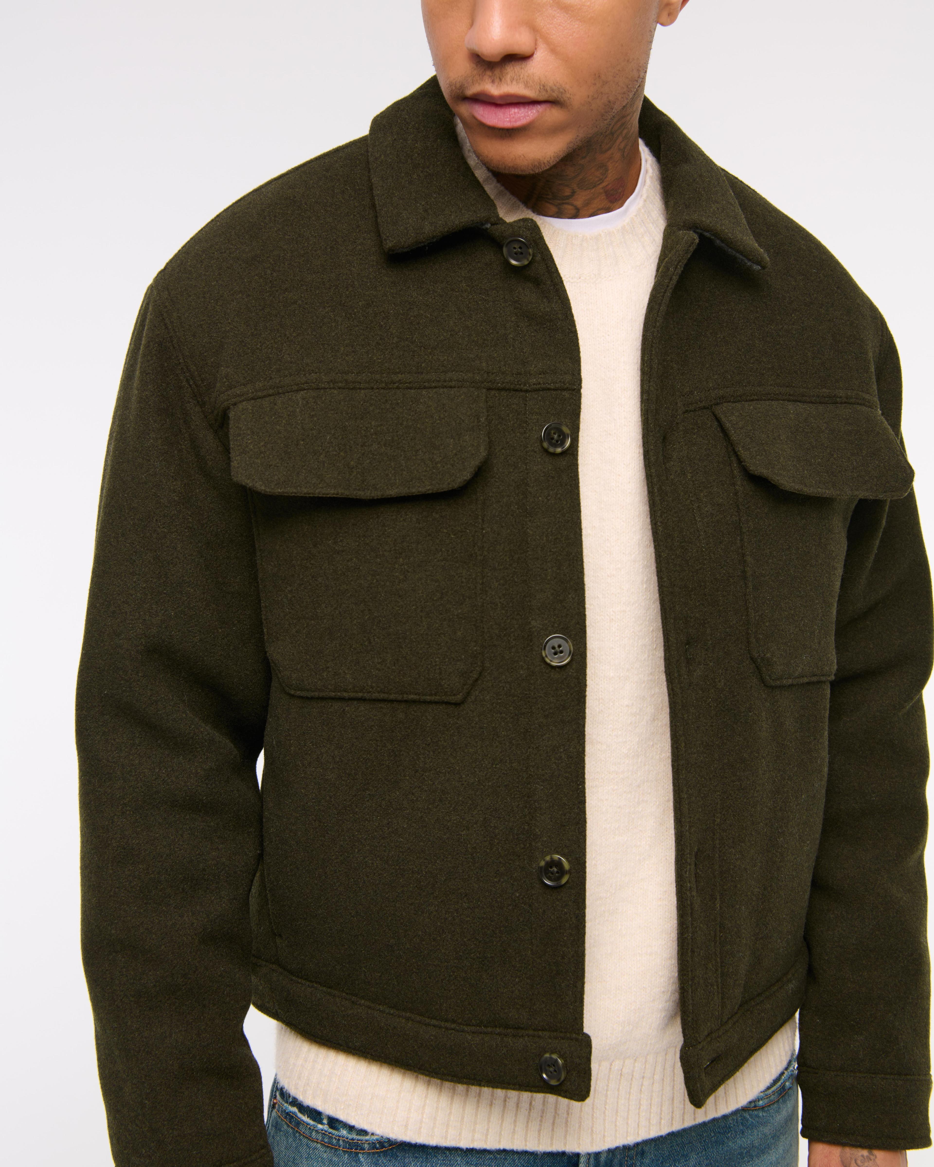 Cropped Dressy Trucker Jacket Product Image