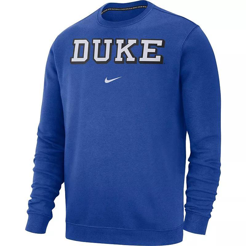 Mens Nike Royal Duke Devils Club Fleece Sweatshirt Product Image