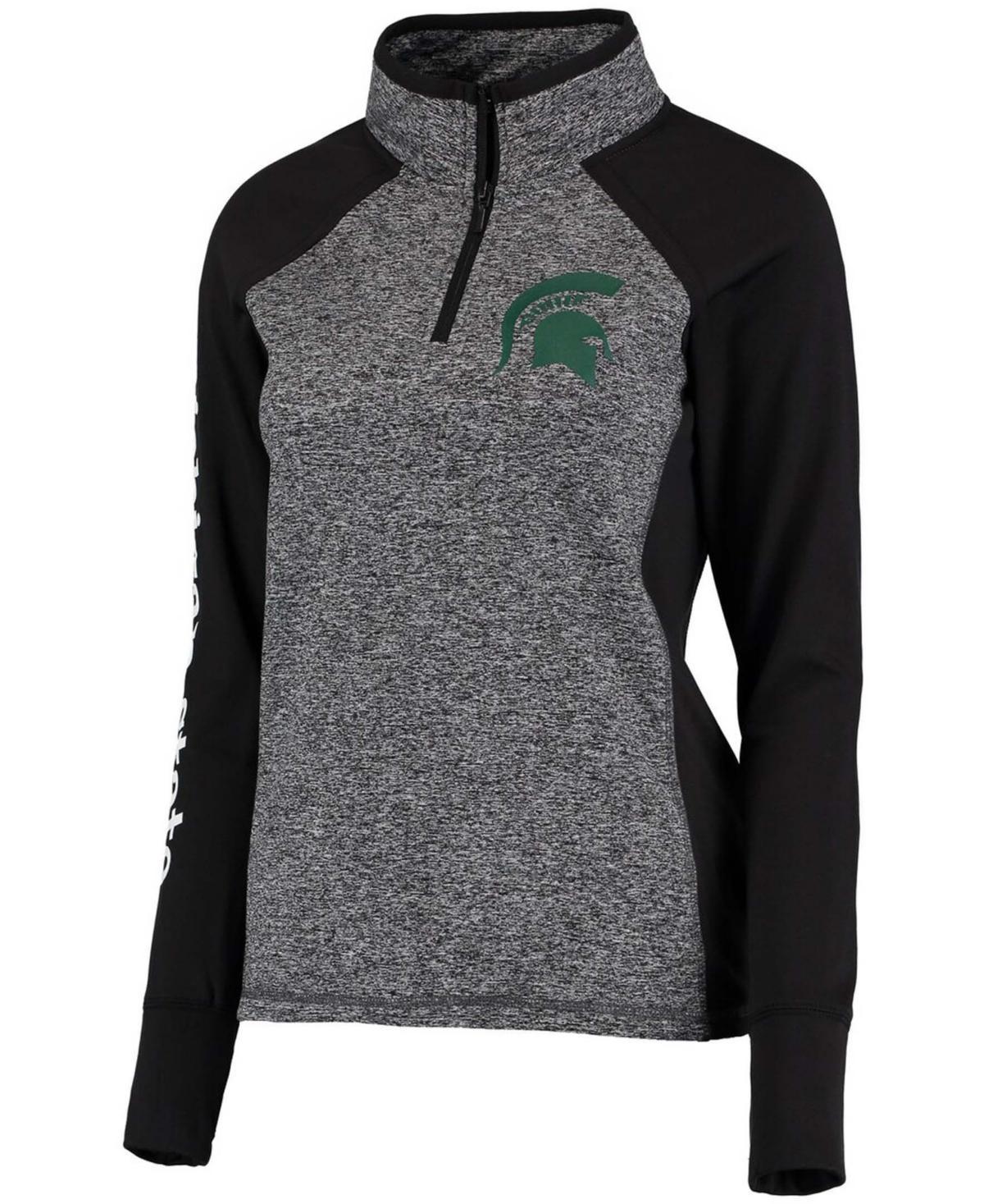 Womens Gray Michigan State Spartans Finalist Quarter-Zip Pullover Jacket - Gray Product Image