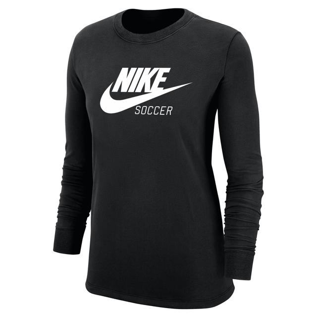 Nike Women's Swoosh Soccer Long-Sleeve T-Shirt in Black, Size: XL | W12103P15-BLK Product Image