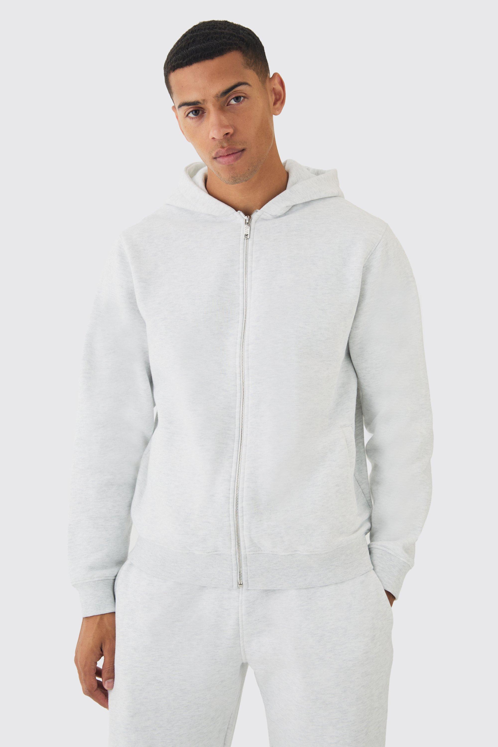 Basic Zip Through Hoodie | boohooMAN USA Product Image