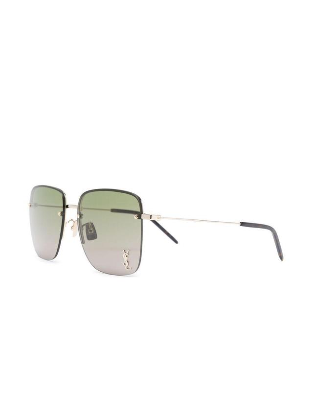 SAINT LAURENT Square-frame Sunglasses In Gold Product Image