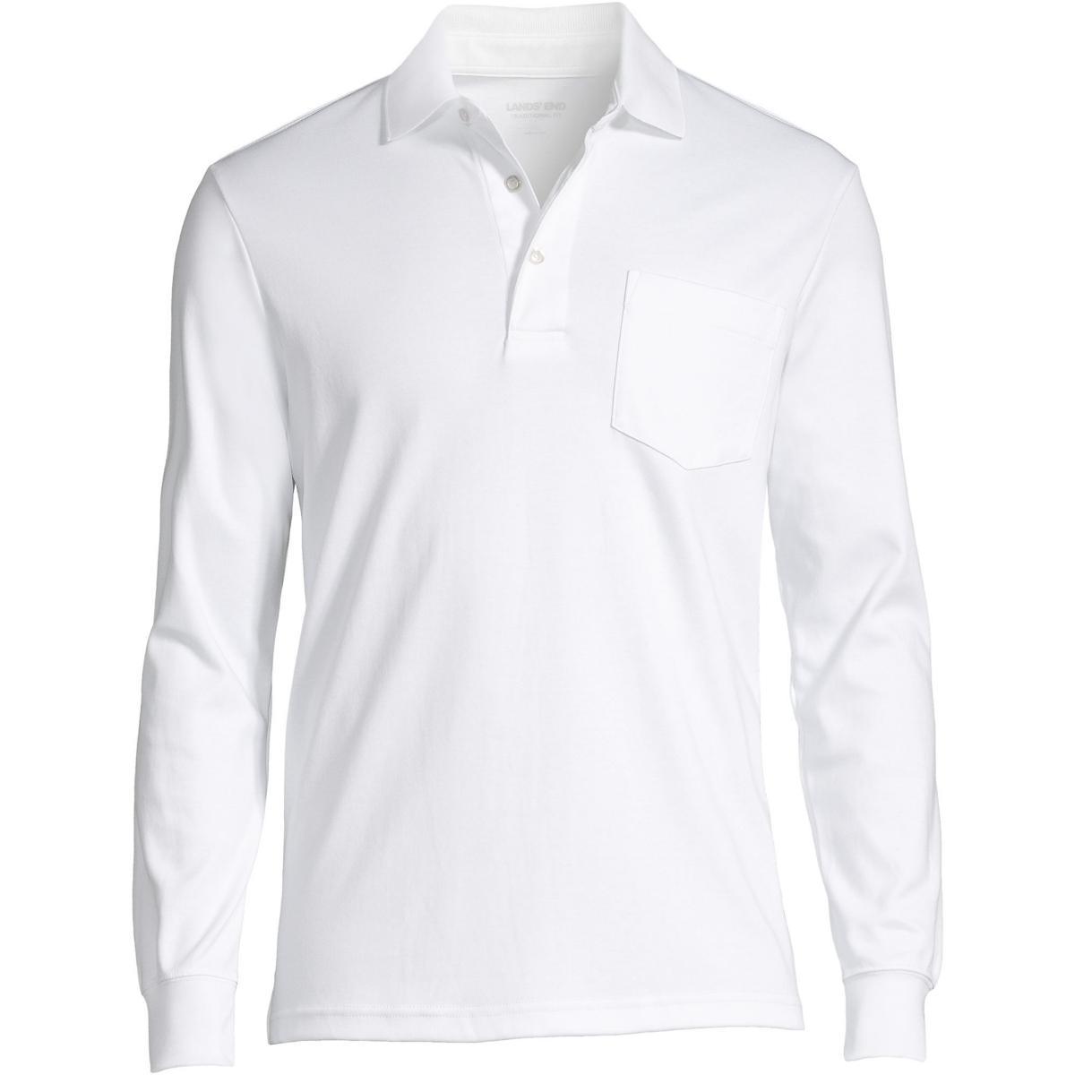 Mens Lands End Classic-Fit Super Soft Supima Pocket Polo Product Image