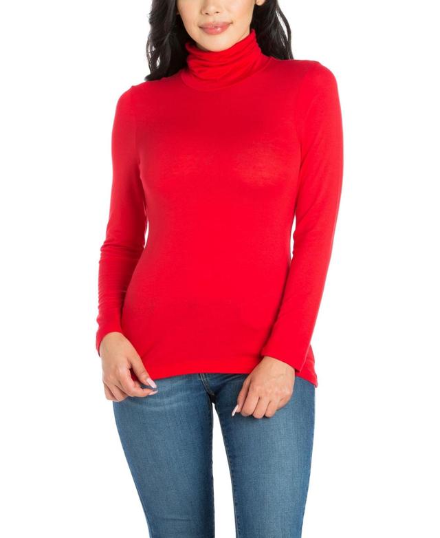 Womens Classic Long Sleeve Turtleneck Top Product Image