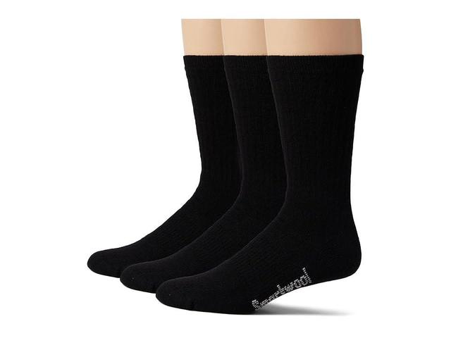 Smartwool Classic Hike Full Cushion Solid Crew Socks 3-Pack (Black) Men's Crew Cut Socks Shoes Product Image