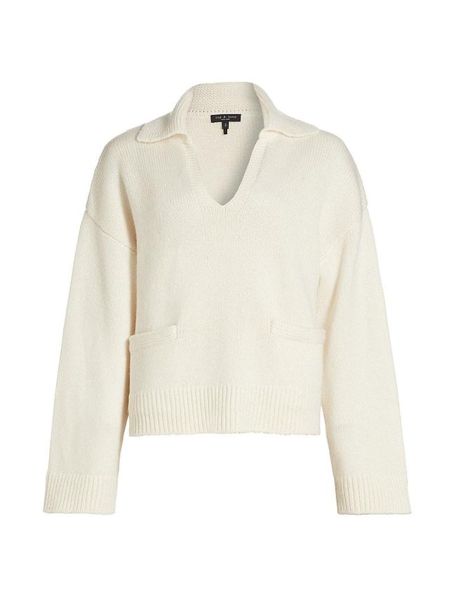 Womens Danica Wool & Cashmere Polo Sweater Product Image