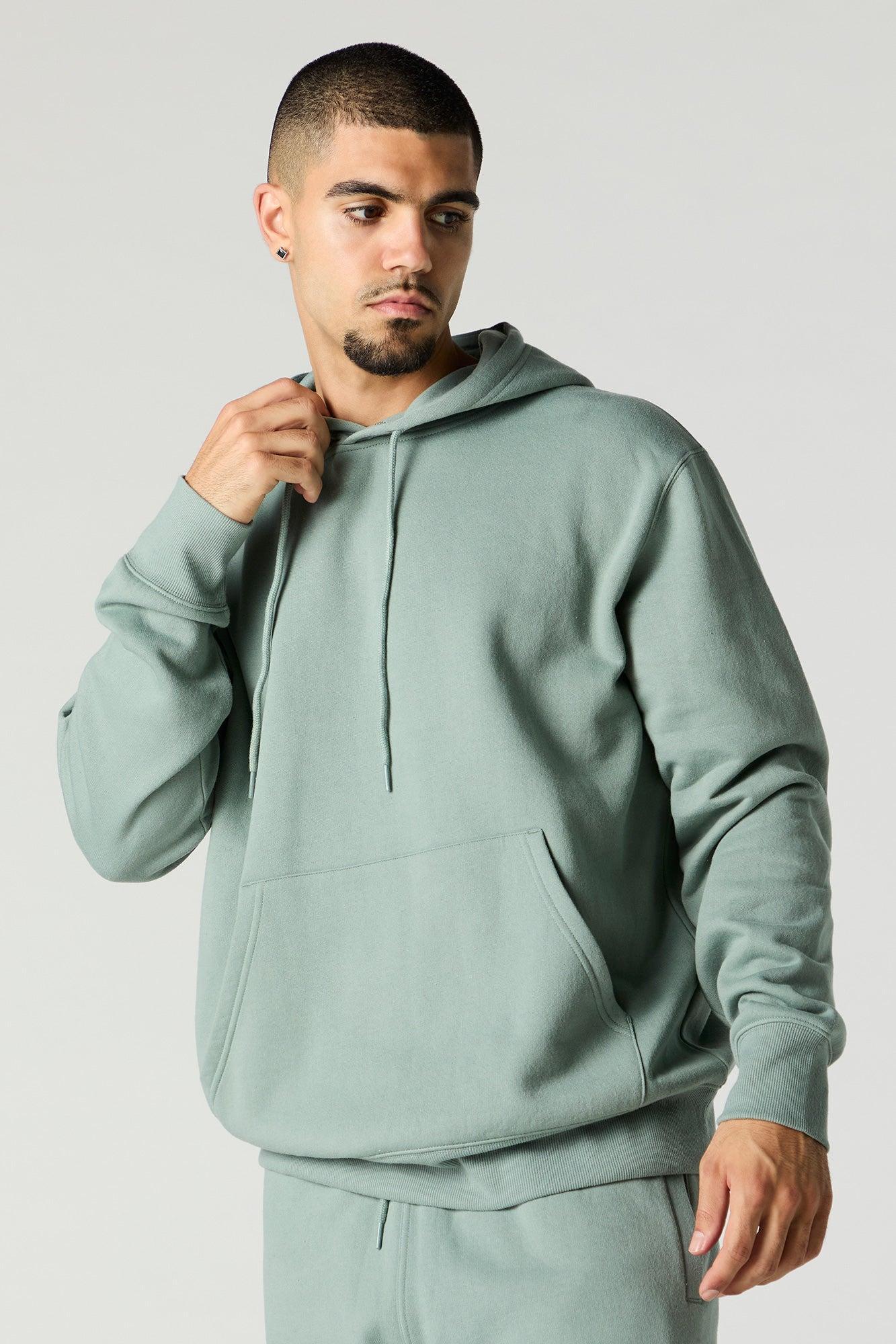 Everyday Solid Fleece Hoodie Male Product Image