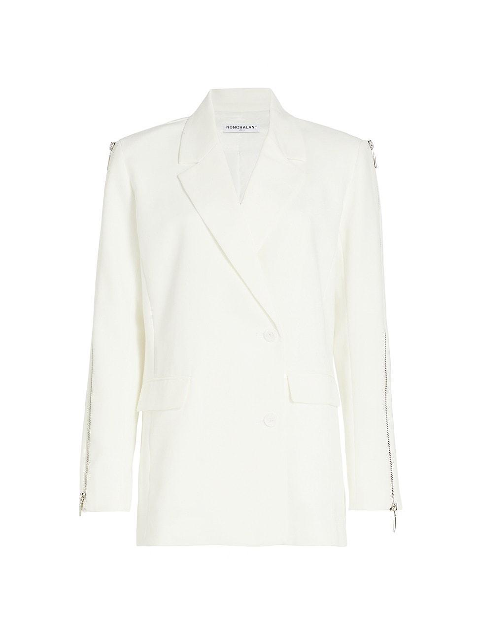 Womens Iver Zip-Sleeve Crepe Blazer Product Image