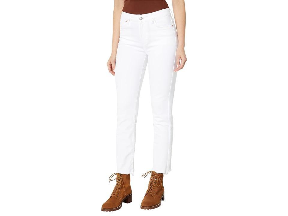 Paige Cindy Noise w/ Grand Hem (White Noise w/ Grand Hem) Women's Jeans Product Image