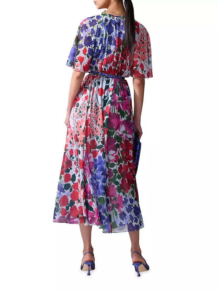 Floral Gathered Midi-Dress Product Image