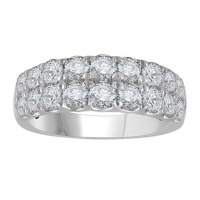 Diamond Medley 14k White Gold 2 Carat T.W. Lab-Grown Diamond Anniversary Ring, Womens 14k Whgold Product Image