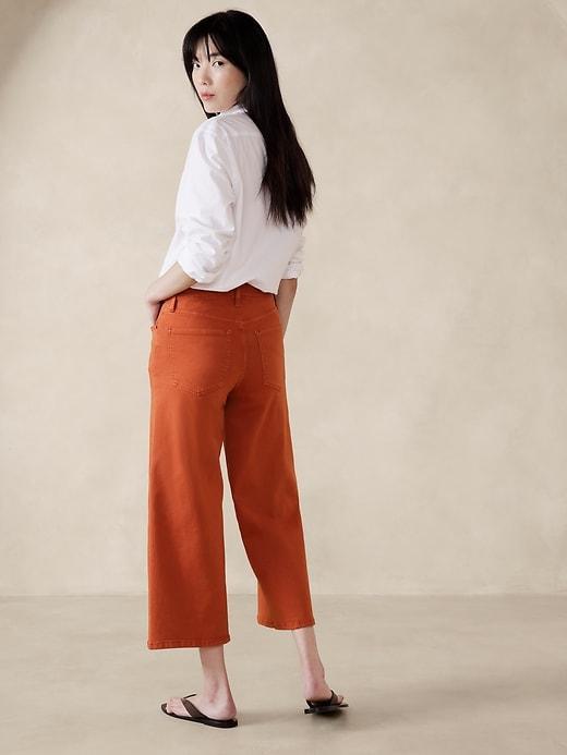 High-Rise Wide-Leg Cropped Jean Product Image