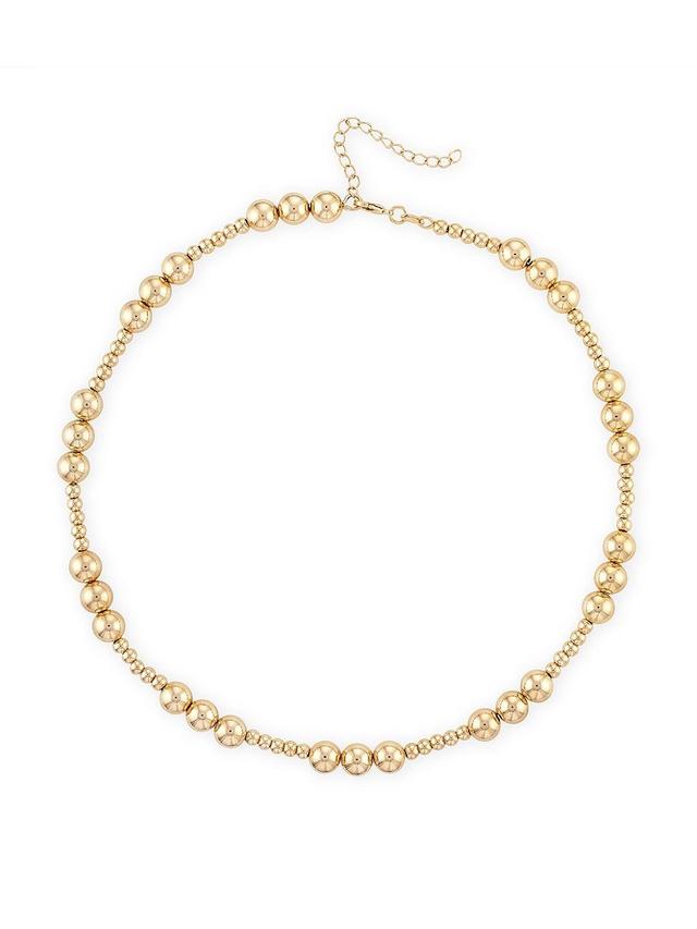 Womens Big Threes 14K-Gold-Filled Beaded Necklace Product Image