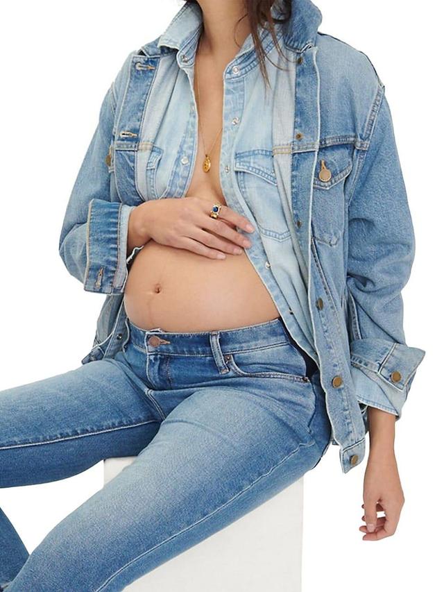 Womens The Classic Maternity Jean Jacket Product Image