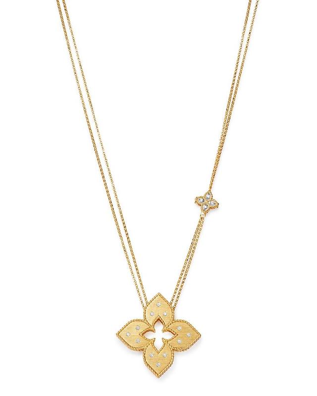 Womens Venetian Princess 18K Yellow Gold & Diamond Pendant Dual-Chain Necklace Product Image