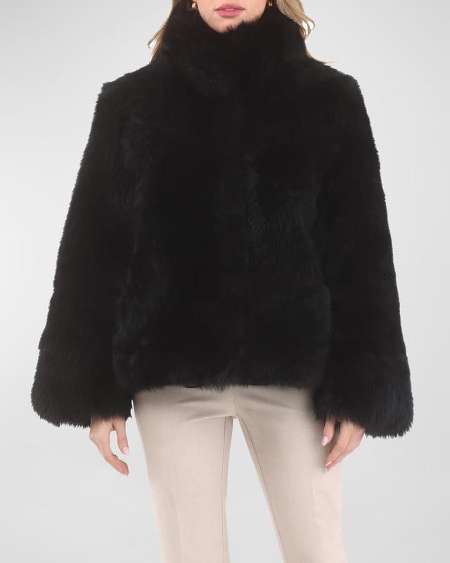 Reversible Merinillo Lamb Shearling Chevron Jacket With Horizontal Bottom Product Image