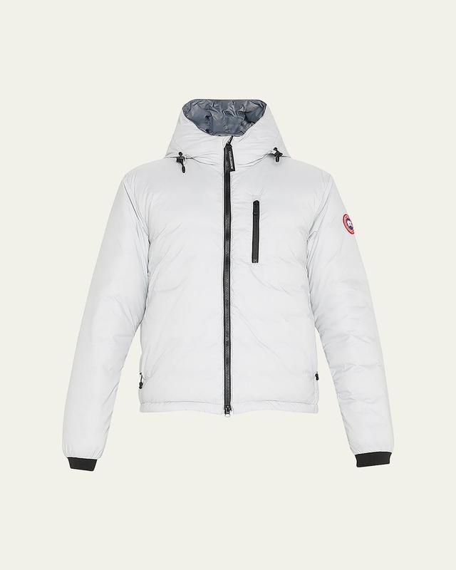 Mens Lodge Zip-Front Hoodie Puffer Coat Product Image