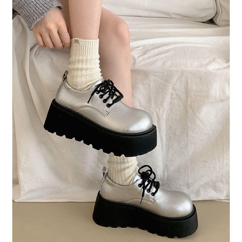 Platform Lace-Up Shoes Product Image